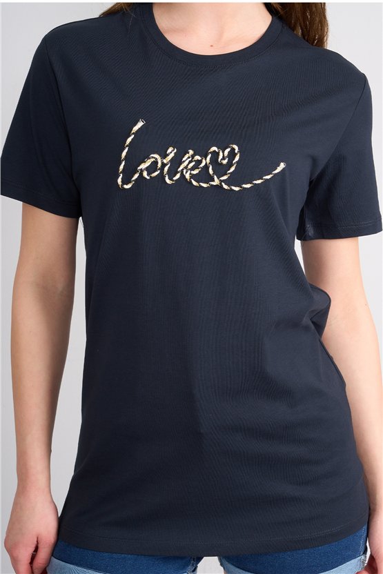 C.K Y26 8915 Fithit Byn B.Yk Regular Nakışlı T-shirt Laci