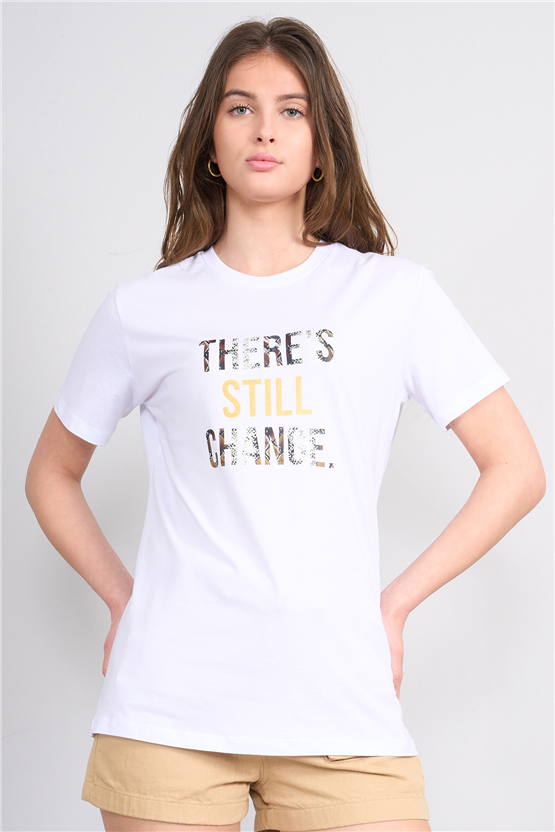 C.K Y26 8927 Fithit Byn B.Yk Regular Baskılı T-shirt Beyaz