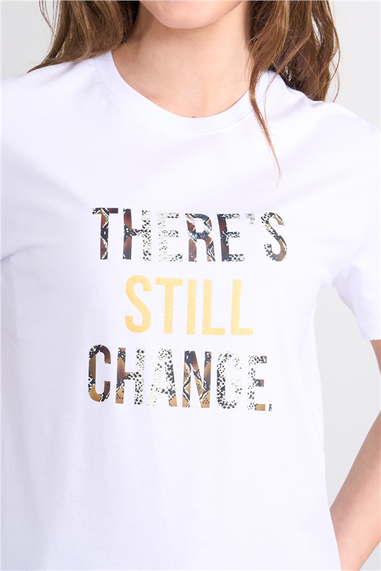 C.K Y26 8927 Fithit Byn B.Yk Regular Baskılı T-shirt Beyaz