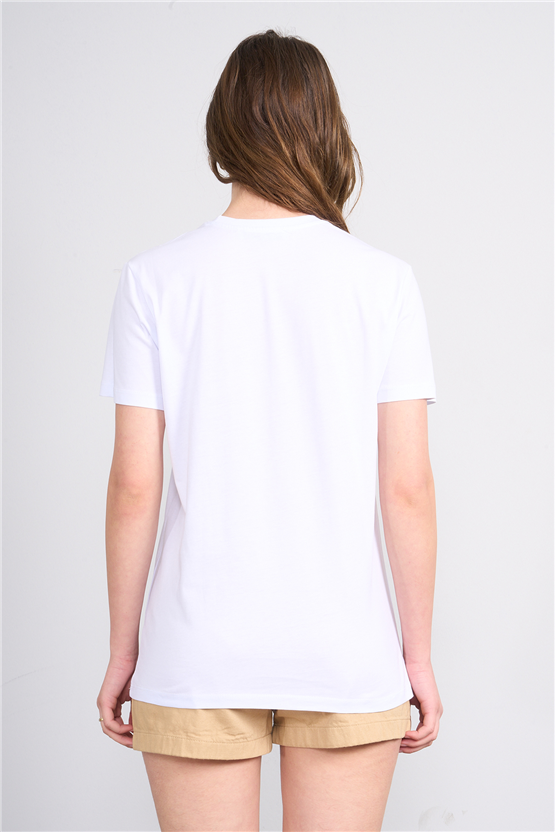 C.K Y26 8927 Fithit Byn B.Yk Regular Baskılı T-shirt Beyaz