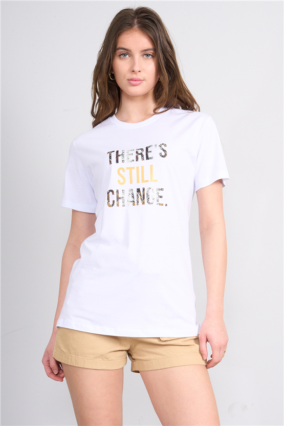 C.K Y26 8927 Fithit Byn B.Yk Regular Baskılı T-shirt Beyaz