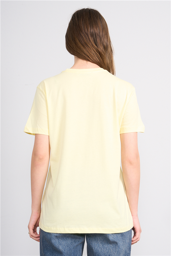 C.K Y26 8939 Fithit Byn B.Yk Regular Baskılı T-shirt U.Sarı