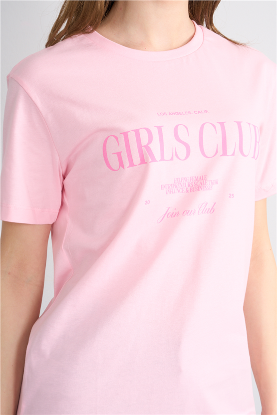 C.K Y26 8941 Fithit Byn B.Yk Regular Baskılı T-shirt A.Pembe