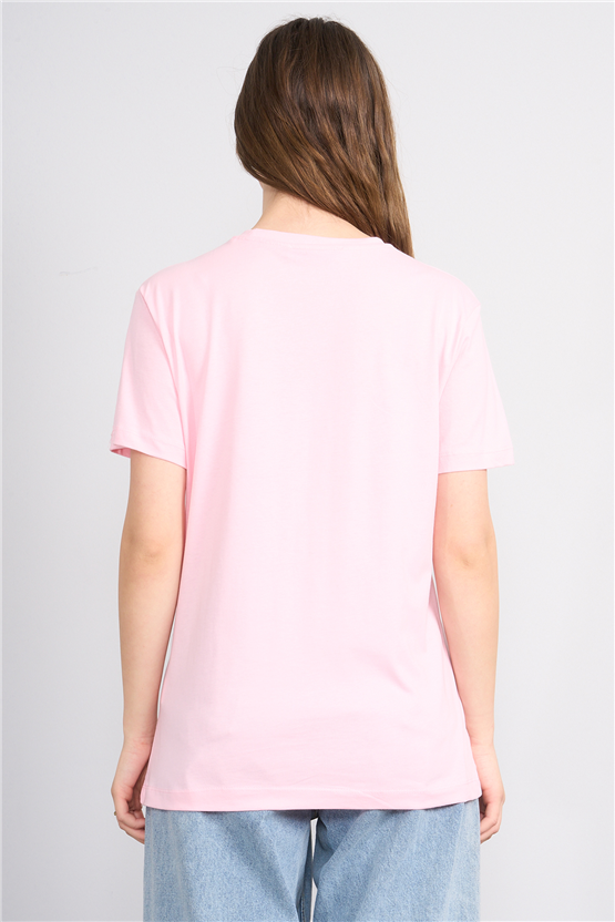 C.K Y26 8941 Fithit Byn B.Yk Regular Baskılı T-shirt A.Pembe