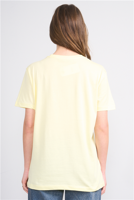 C.K Y26 8944 Fithit Byn B.Yk Regular Baskılı T-shirt U.Sarı