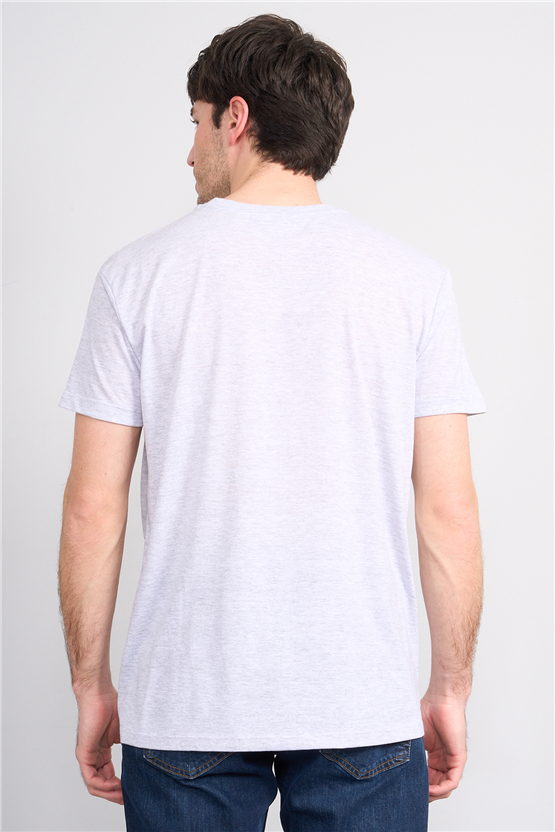 Çetinkaya Mentality 2772 Bisiklet Yaka Slimfit Basic T-shirt Karmelanj