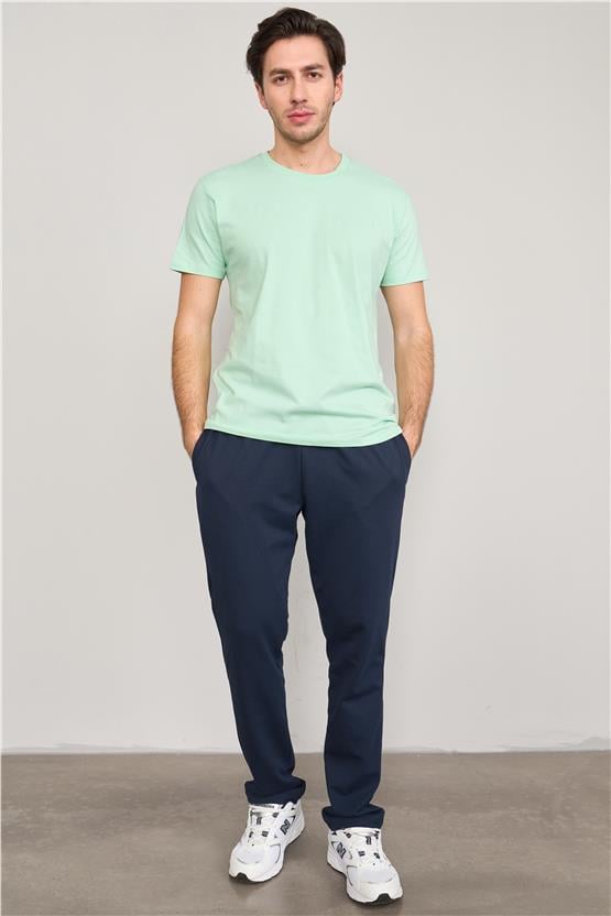 Çetinkaya Mentality 2772B Bisiklet Yaka Basic T-Shirt Mint