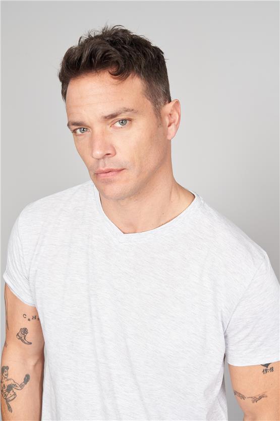 Çetinkaya Mentality 2772V V Yaka Kar Melanj T-Shirt