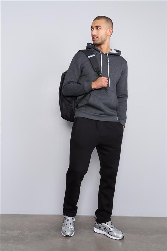 Çetinkaya Mentality 3035 Antrasit Melanj Kapüşonlu Sweatshirt