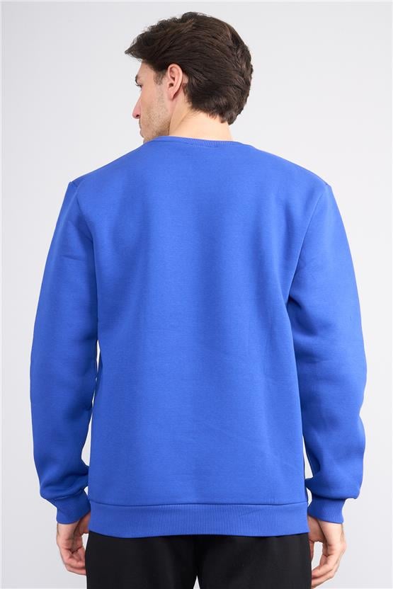 Çetinkaya Mentality 3036 3 İp Bisiklet Yaka Saks Sweatshirt