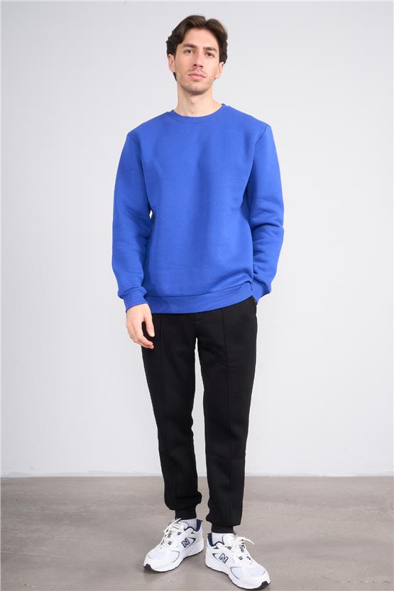 Çetinkaya Mentality 3036 3 İp Bisiklet Yaka Saks Sweatshirt