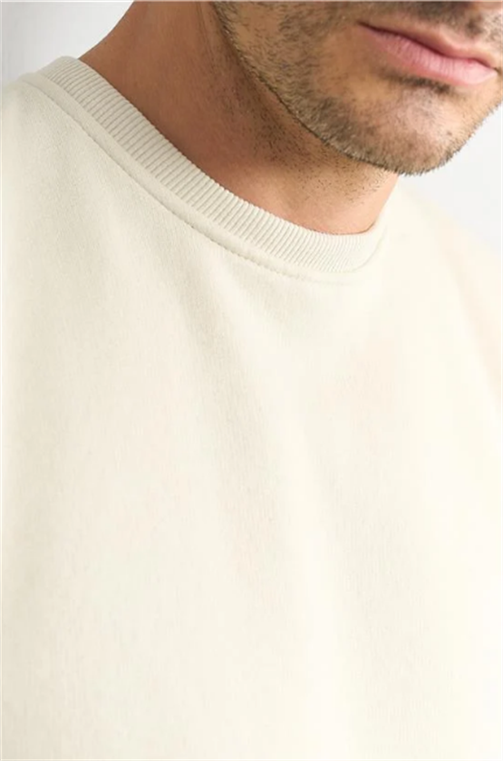 Çetinkaya Mentality 3036 3 İp Bisiklet Yaka Taş Sweatshirt