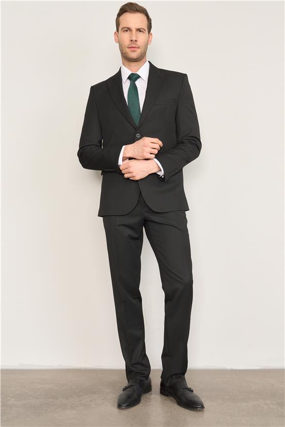 Çetinkaya Mentality 3118 Siyah Yunter Loco Slim Fit Takım Elbise