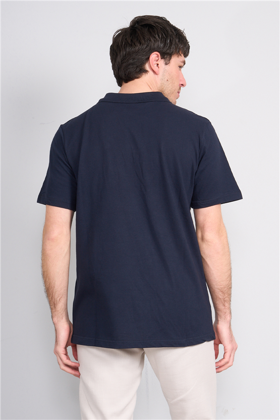 Çetinkaya Mentality 3140 Polo Yaka Regular Cepli Pike T-shirt Lacivert