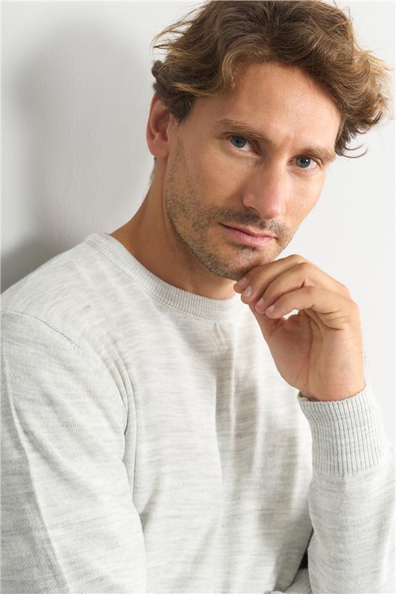 Çetinkaya Mentality 3175 Erkek Bisiklet Yaka Triko Basic Gri