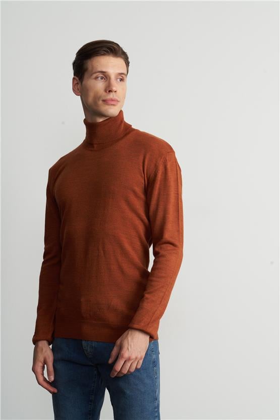 Çetinkaya Mentality 3177 Balıkçı Yaka Triko Basic Tarcın