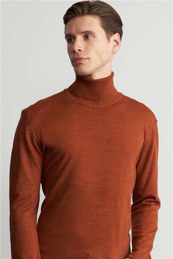 Çetinkaya Mentality 3177 Balıkçı Yaka Triko Basic Tarcın