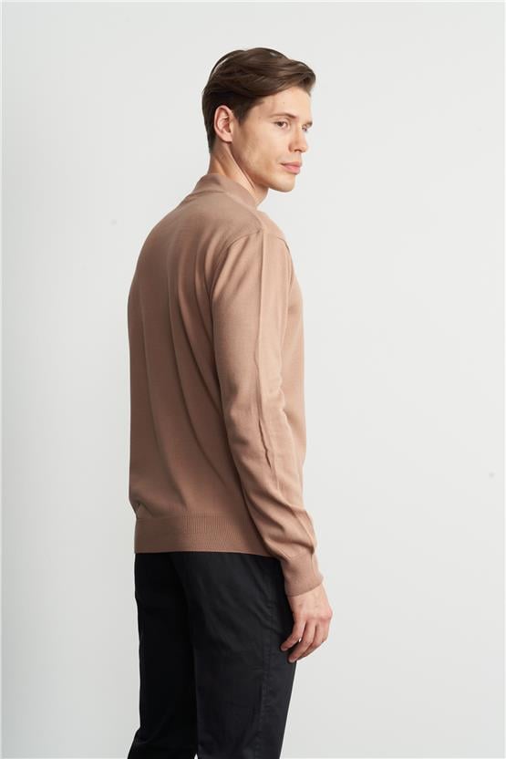 Çetinkaya Mentality 3178 Camel basıc Triko