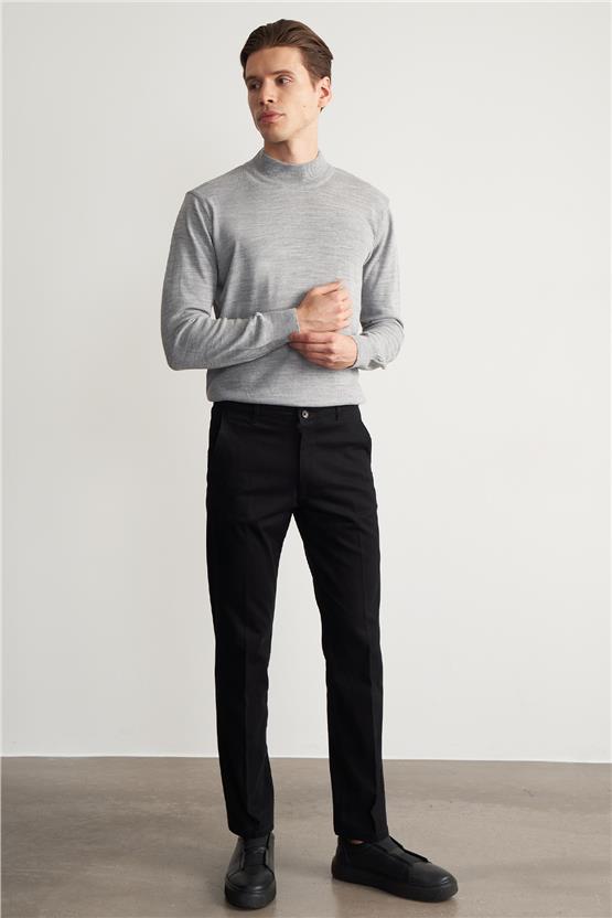 Çetinkaya Mentality 3178 Slim Fit Erkek Orta Gri Triko