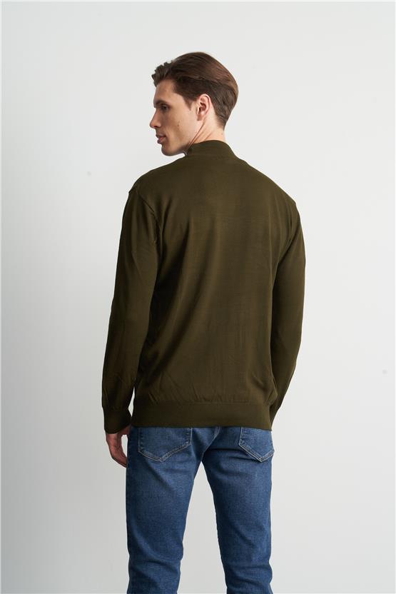 Çetinkaya Mentality 3178 Yarım Balıkçı Haki Triko