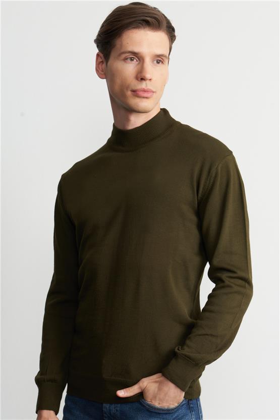 Çetinkaya Mentality 3178 Yarım Balıkçı Haki Triko