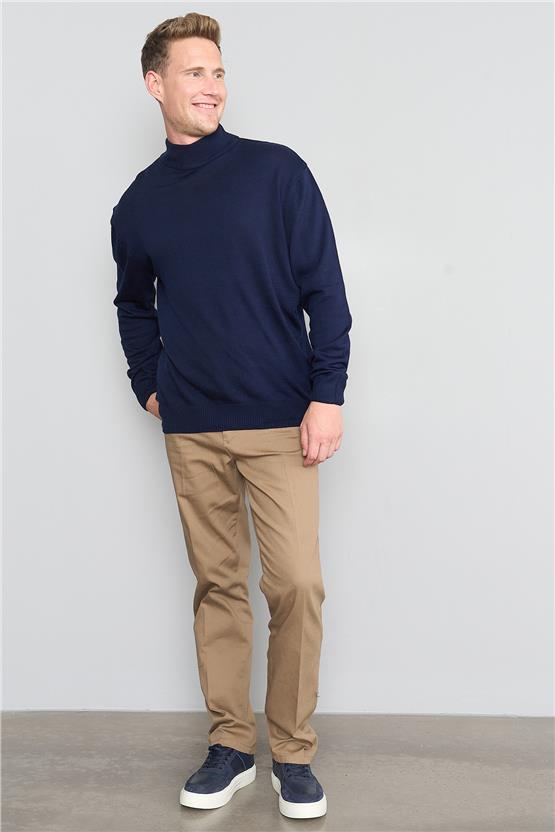 Çetinkaya Mentality 3178 Yarım Balıkçı Yaka Lacivert Triko