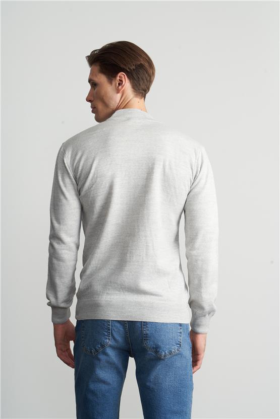 Çetinkaya Mentality 3178 Yarım Balıkçı Yaka Triko Basic Gri