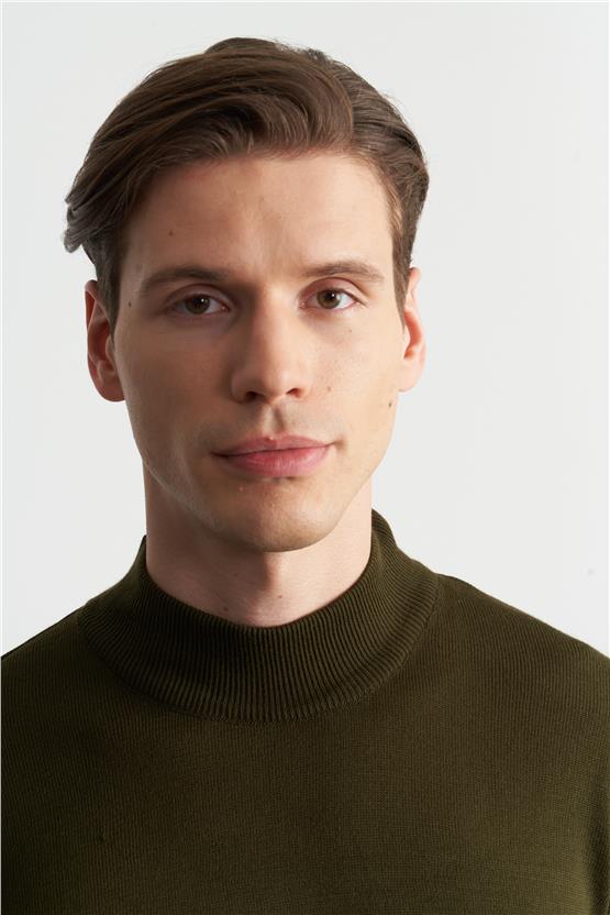 Çetinkaya Mentality 3178 Yarım Balıkçı Haki Triko