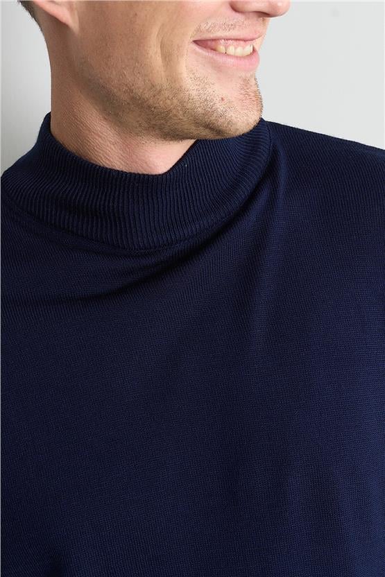 Çetinkaya Mentality 3178 Yarım Balıkçı Yaka Lacivert Triko