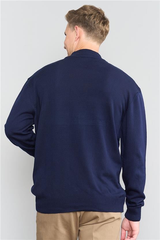 Çetinkaya Mentality 3178 Yarım Balıkçı Yaka Lacivert Triko