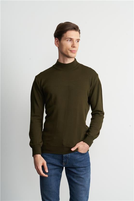 Çetinkaya Mentality 3178 Yarım Balıkçı Haki Triko