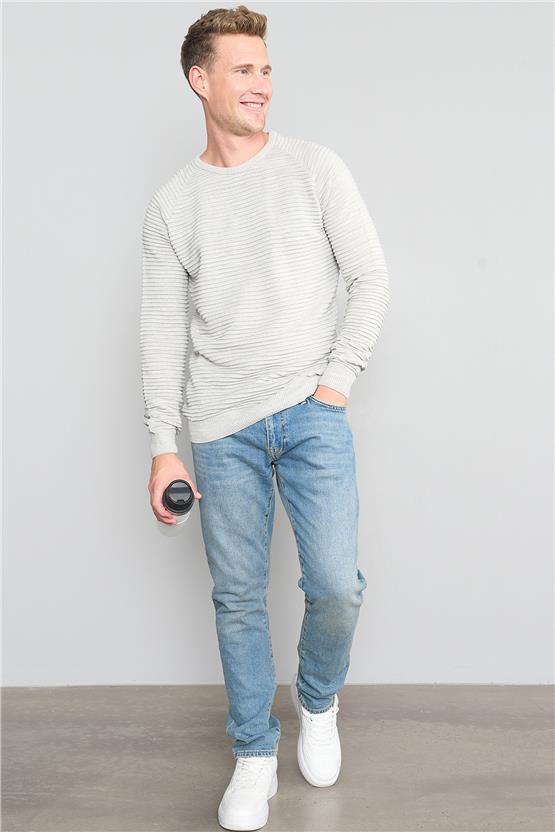 Çetinkaya Mentality 3261 Bisiklet Yaka Reglan Kol Karmelanj Triko