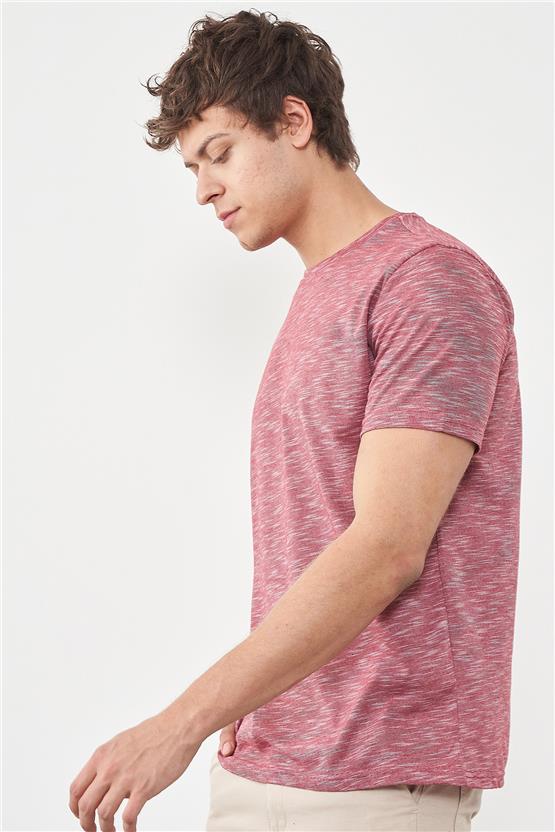 Çetinkaya Mentality 3446 Bisiklet Yaka Regular T-Shirt Bordo