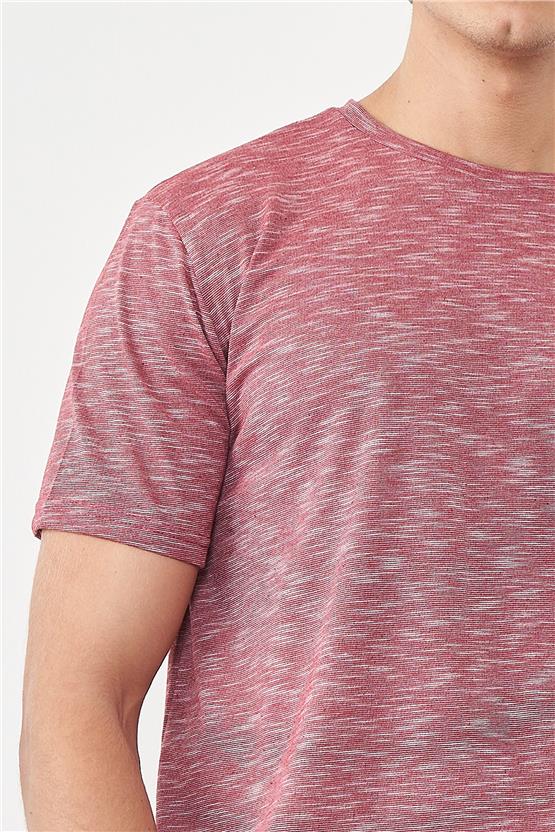 Çetinkaya Mentality 3446 Bisiklet Yaka Regular T-Shirt Bordo