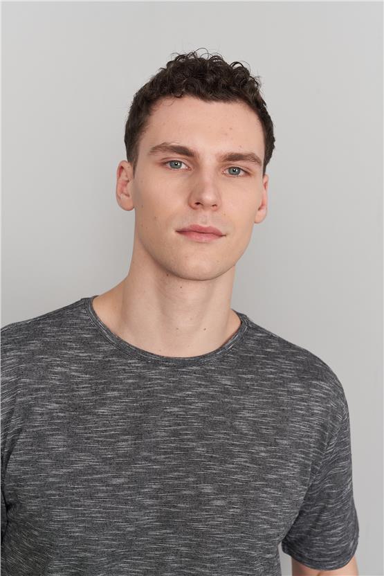 Çetinkaya Mentality 3446 Bisiklet Yaka Regular T-Shirt Siyah