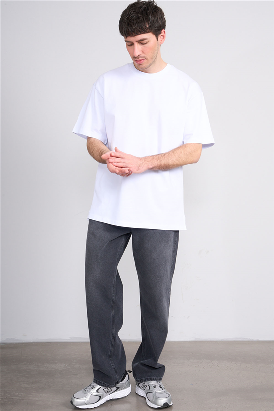 Çetinkaya Mentality 3880 Bisiklet Yaka 16/1 Süprem Regular T-shirt Beyaz