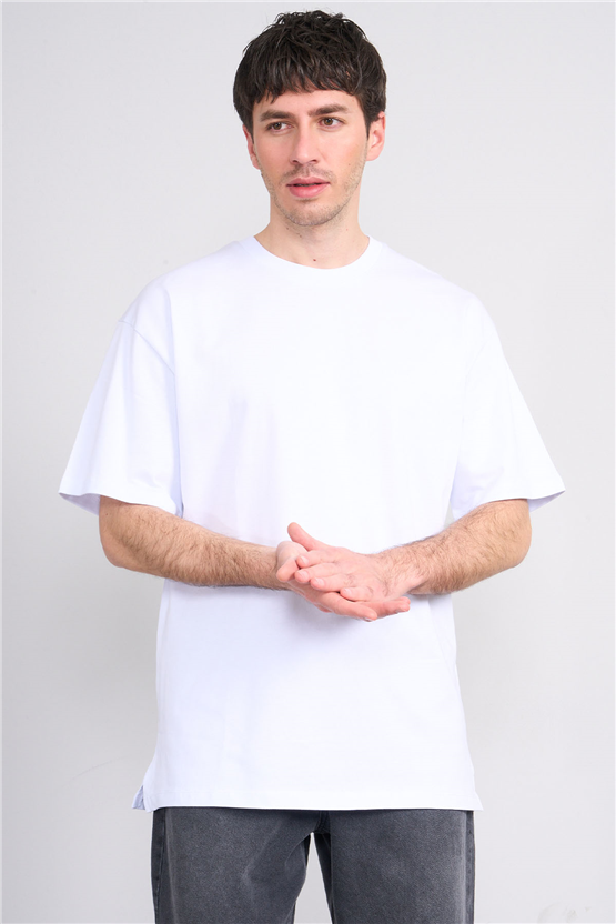 Çetinkaya Mentality 3880 Bisiklet Yaka 16/1 Süprem Regular T-shirt Beyaz