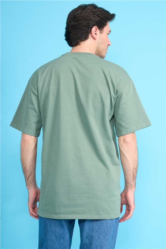 Çetinkaya Mentality 4420 Bisiklet Yaka 16/1 Süprem Regular T-shirt Haki