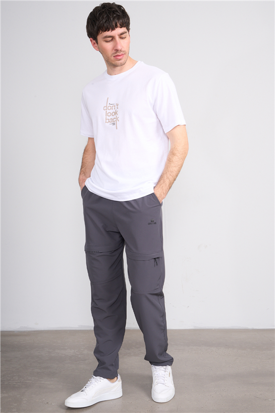 Çetinkaya Mentality 4497 Bisiklet Yaka Regular Baskılı T-shirt Beyaz