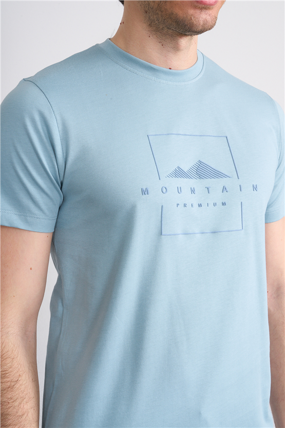 Çetinkaya Mentality 4511 Bisiklet Yaka Regular Modelli T-shirt Gri