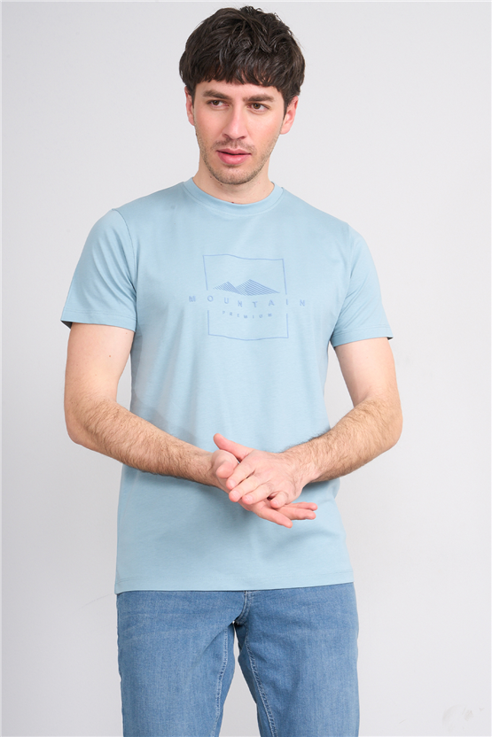 Çetinkaya Mentality 4511 Bisiklet Yaka Regular Modelli T-shirt Gri