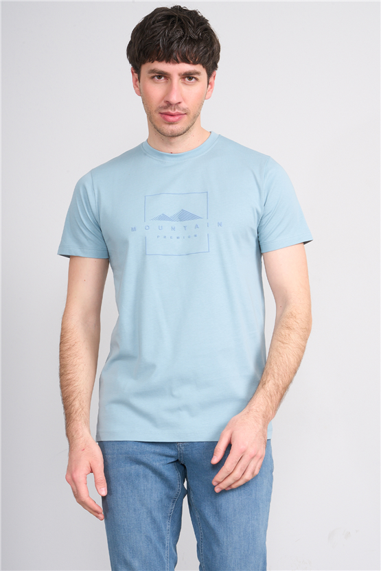 Çetinkaya Mentality 4511 Bisiklet Yaka Regular Modelli T-shirt Gri