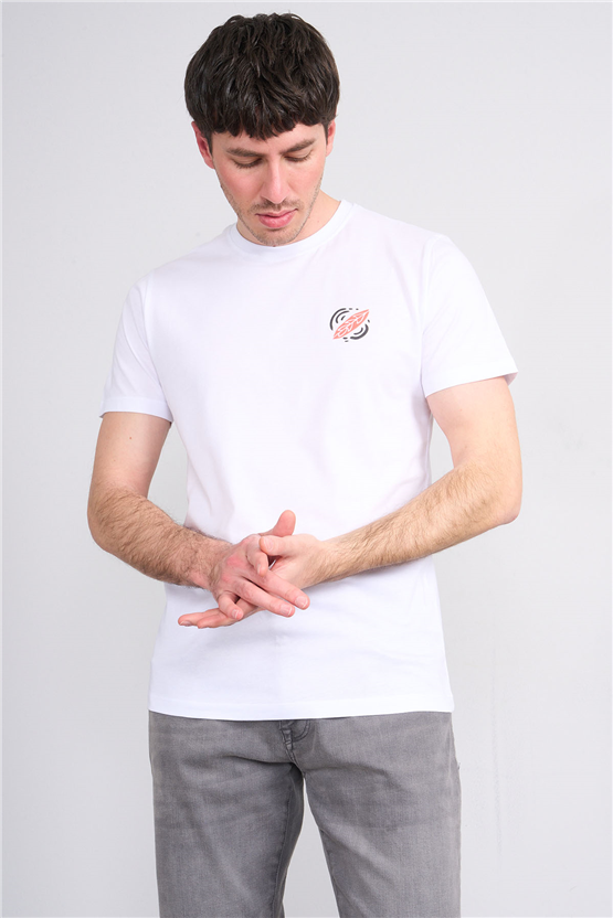 Çetinkaya Mentality 4516 Bisiklet Yaka Regular Modelli T-shirt Beyaz