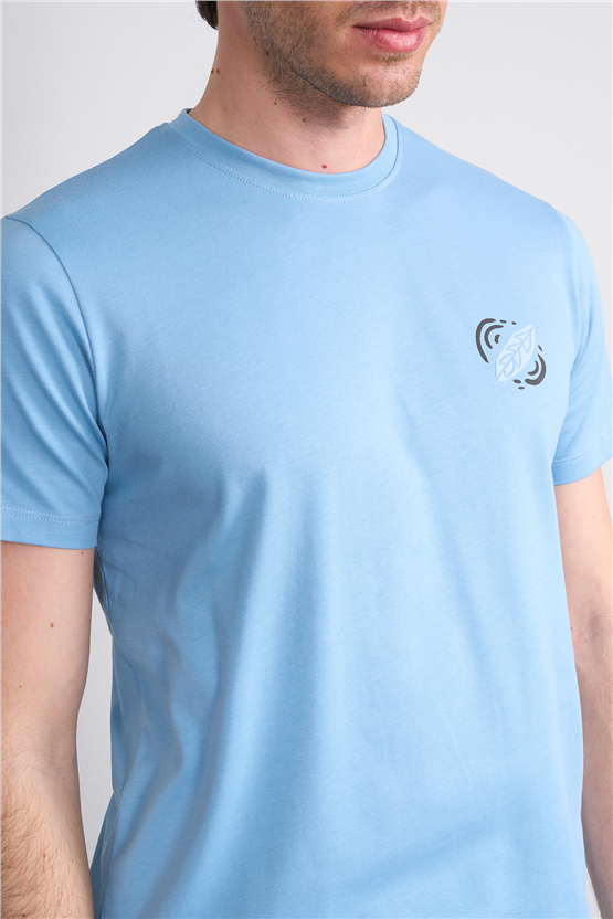 Çetinkaya Mentality 4516 Bisiklet Yaka Regular Modelli T-shirt Navy