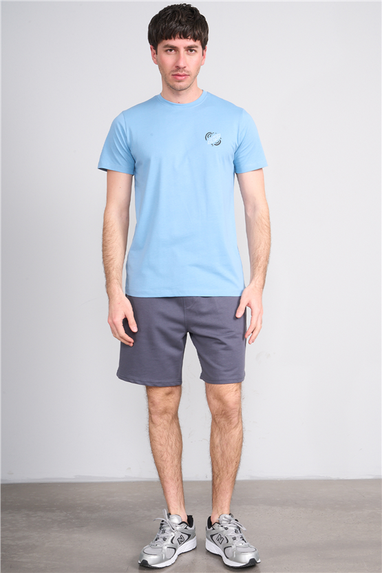 Çetinkaya Mentality 4516 Bisiklet Yaka Regular Modelli T-shirt Navy