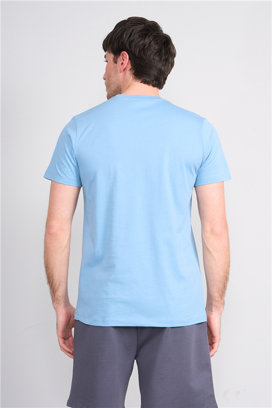 Çetinkaya Mentality 4516 Bisiklet Yaka Regular Modelli T-shirt Navy