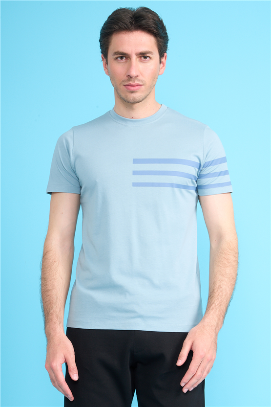 Çetinkaya Mentality 4522 Bisiklet Yaka Regular Modelli T-shirt Gri