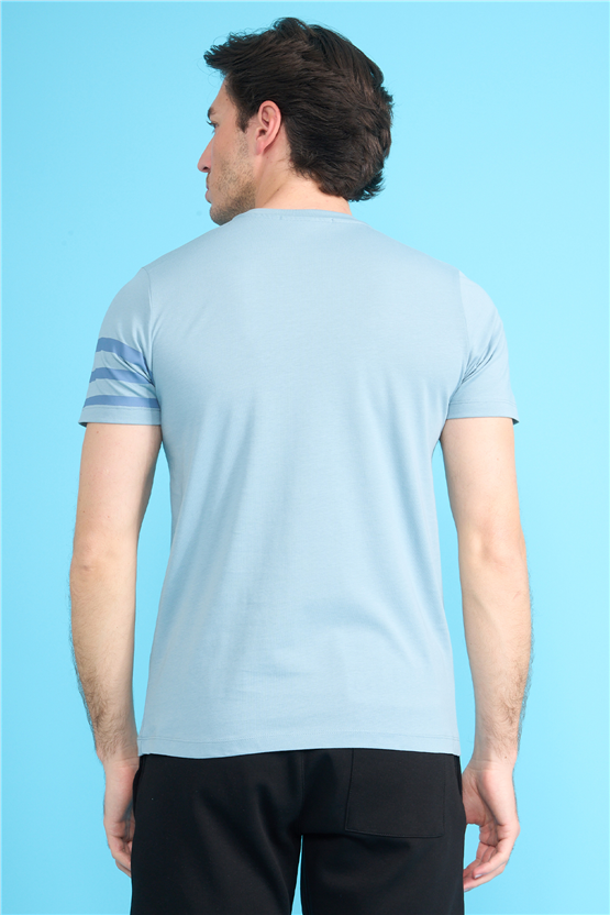 Çetinkaya Mentality 4522 Bisiklet Yaka Regular Modelli T-shirt Gri
