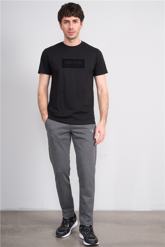 Çetinkaya Mentality 4525 Bisiklet Yaka Regular Modelli T-shirt Siyah