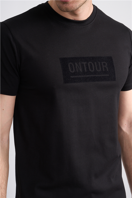 Çetinkaya Mentality 4525 Bisiklet Yaka Regular Modelli T-shirt Siyah